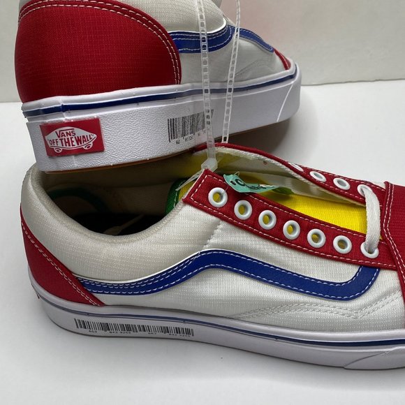 Vans Primary Color Block Red Blue Yellow eBay Sneakers Mens Size 9.5 Women 11 - Picture 7 of 10